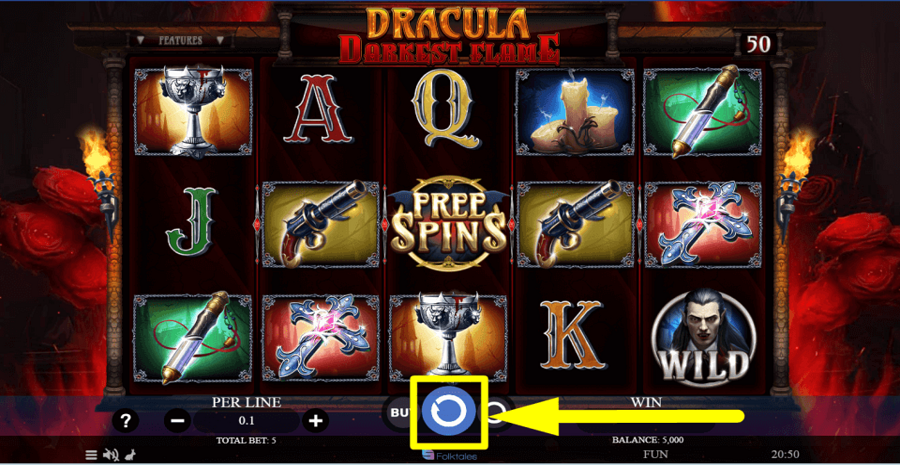 Dracula Darkest Flame Spin Button
