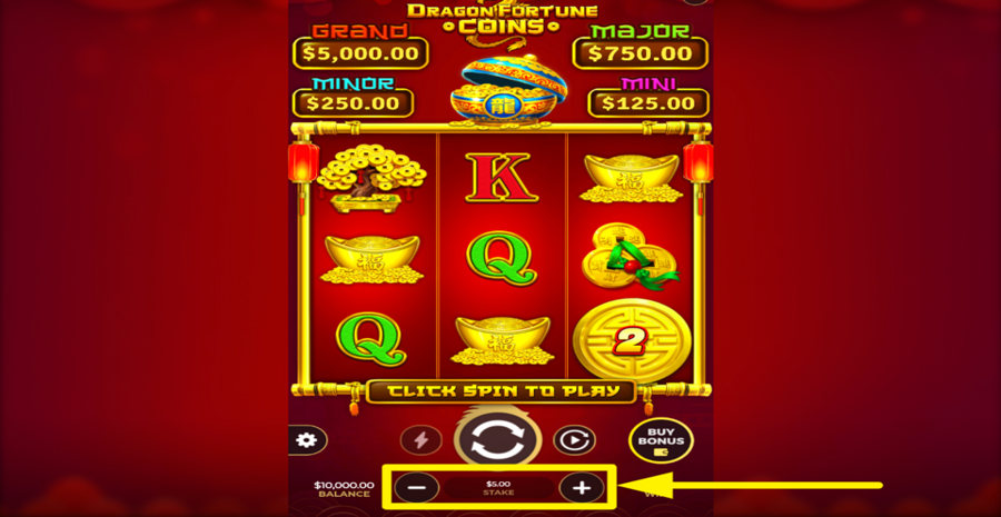 Dragon Fortune Coins Hold And Win Adjust Bet