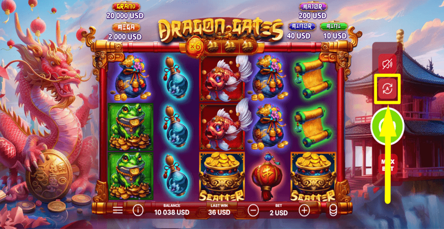 Dragon Gates Autoplay Feature
