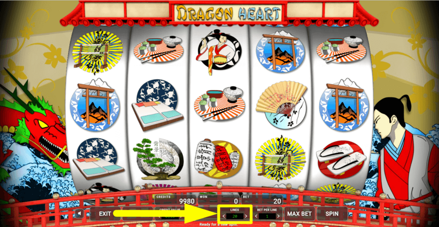 Dragon Heart Adjustable Paylines