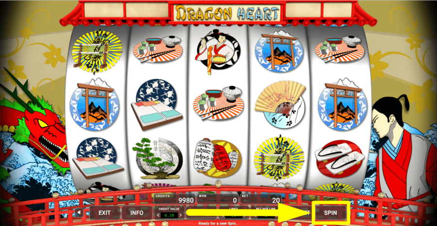 Dragon Heart Spin Button