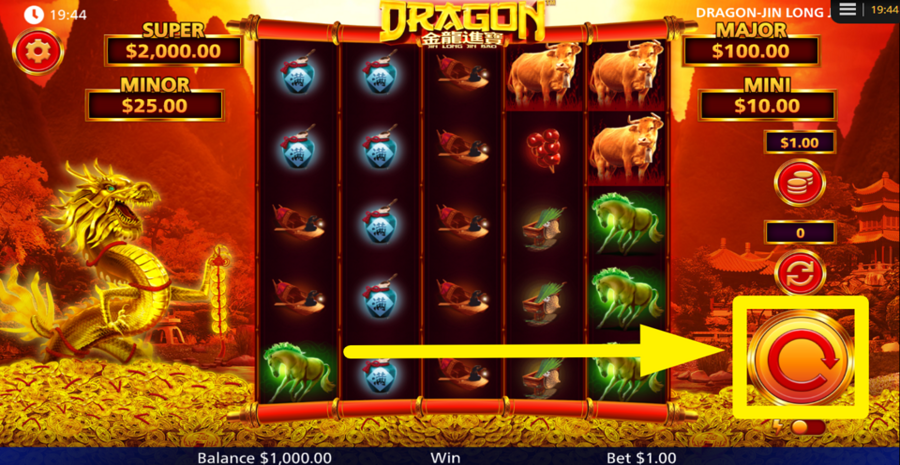 Dragon Jin Long Jin Bao Spin Button