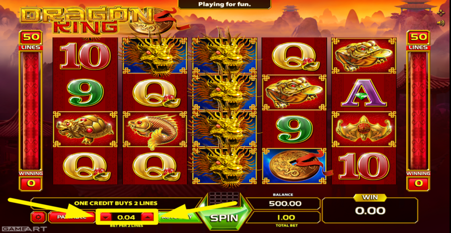Dragon King Bet Adjust
