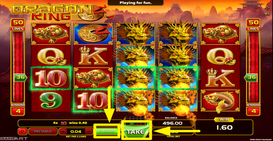Dragon King Gamble Feature