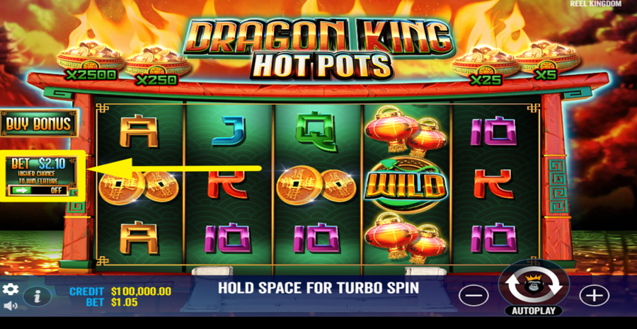 Dragon King Hot Pots Extra Bet