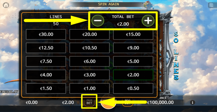 Dragon Legend Bet Value