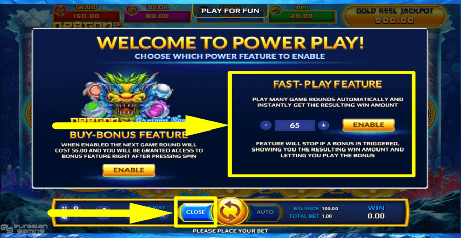 Dragon Of The Eastern Sea Fast Play Feature