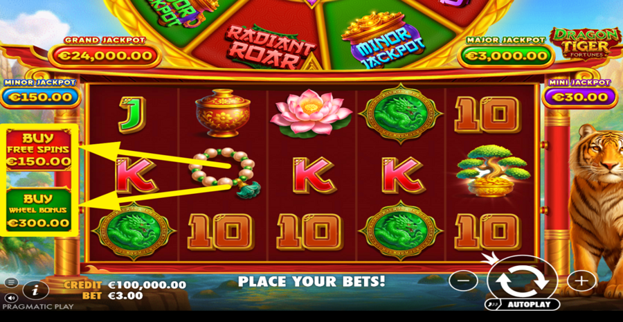 Dragon Tiger Fortunes Buy Bonus