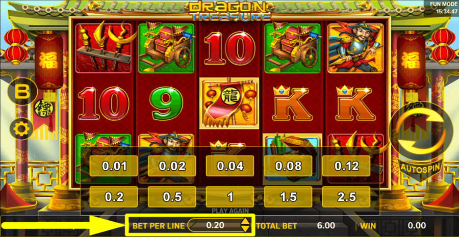 Dragon Treasure Bet Value