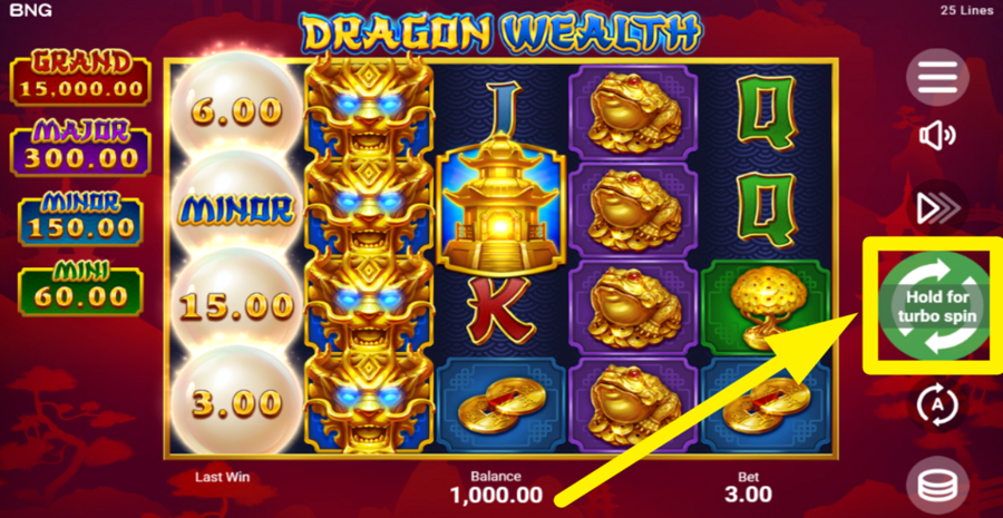 Dragon Wealth Spin Button