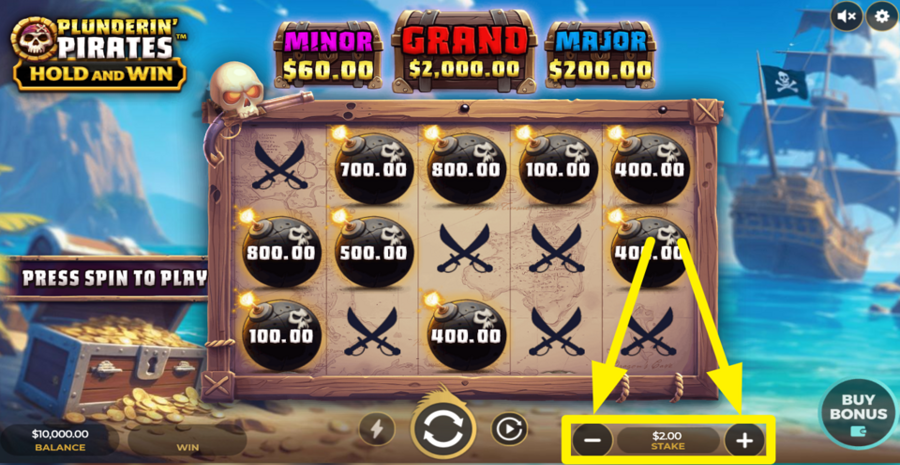 Dragongaming Plunderin Pirates Hold And Win Adjust Bet