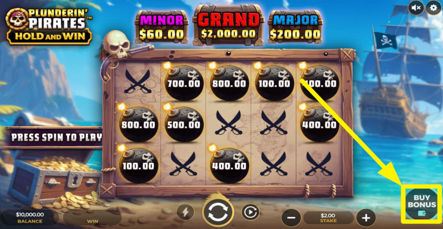 Dragongaming Plunderin Pirates Hold And Win Buy Bonus