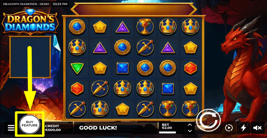 Dragons Diamonds Buy Feature