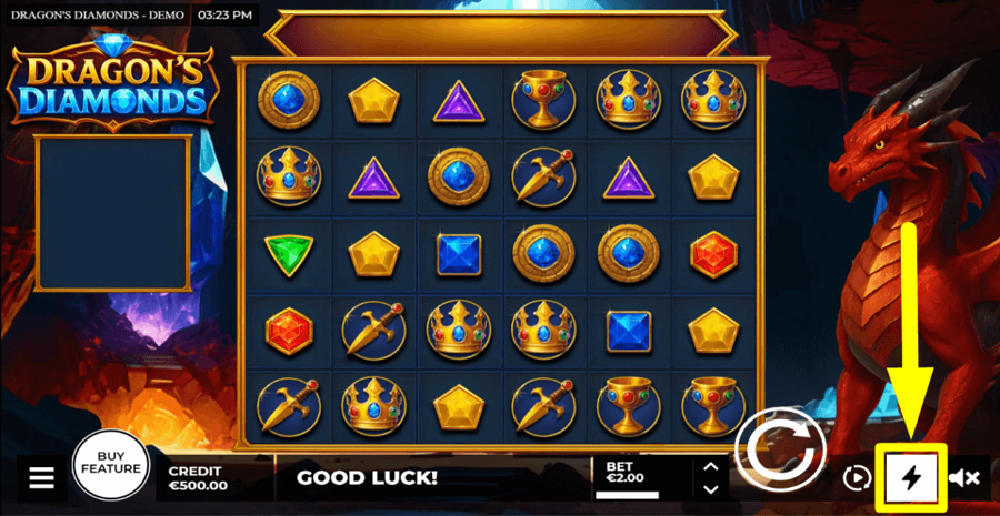 Dragons Diamonds Turbo Feature