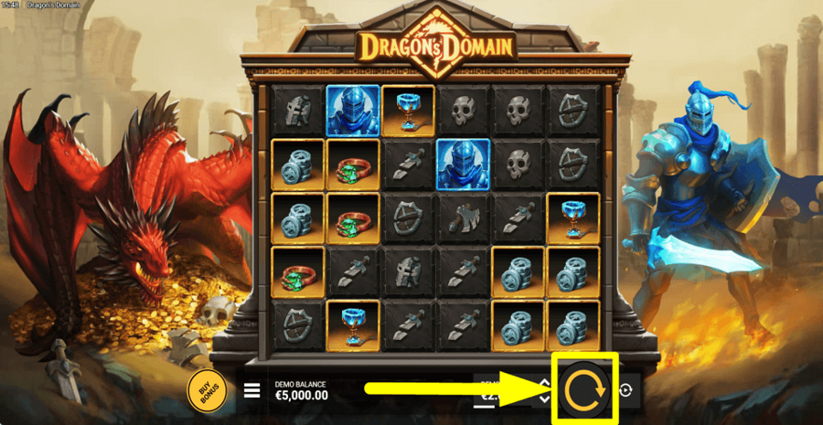 Dragons Domain Spin Button