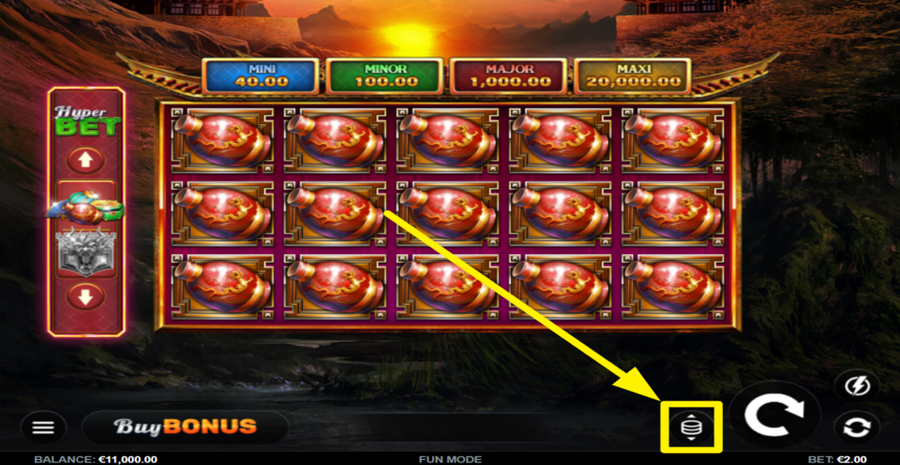 Dragons Glow Hold And Win Adjust Bet