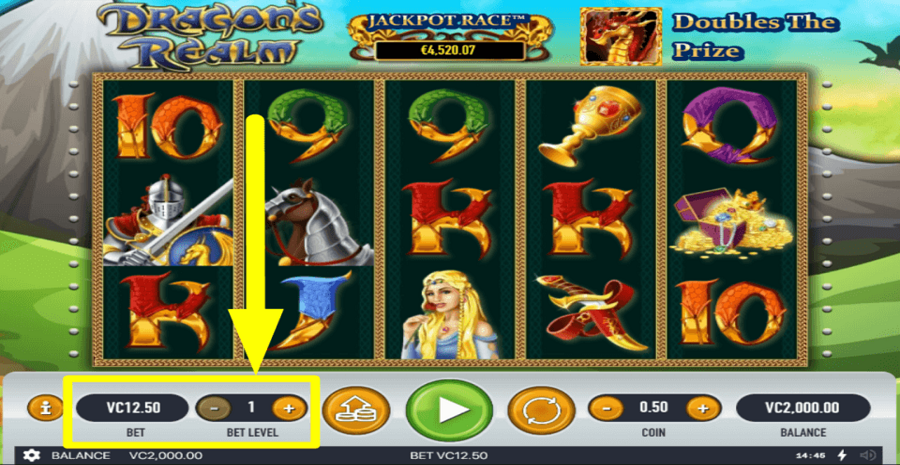 Dragons Realm Bet Level