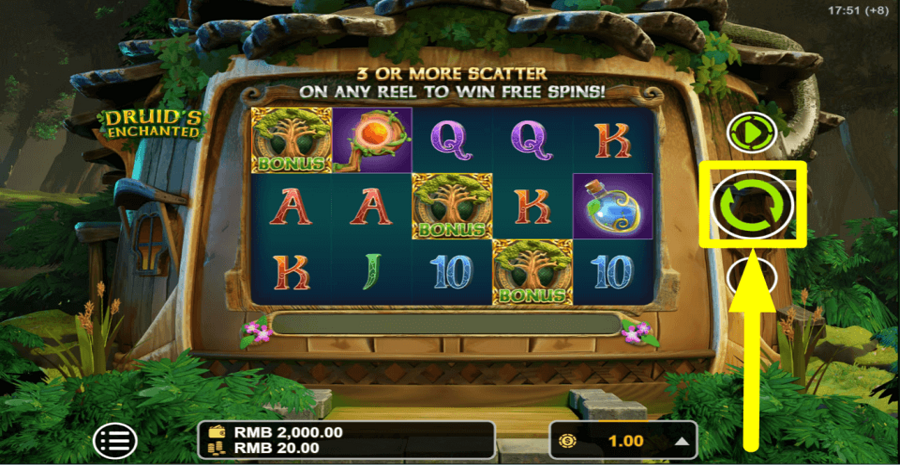 Druids Enchanted Spin Button