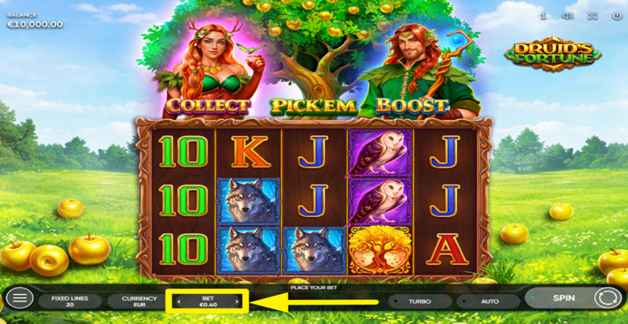 Druids Fortune Adjust Bet