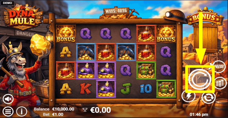 Dyna Mule Spin Button