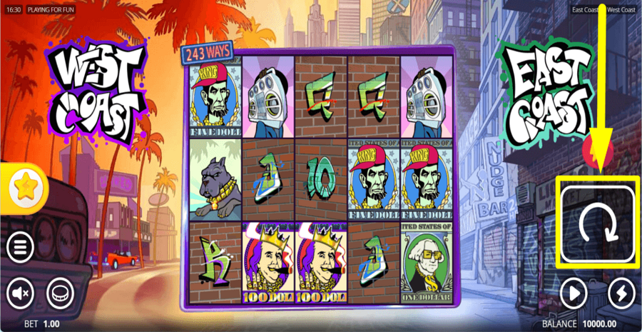 East Coast Vs West Coast Spin Button