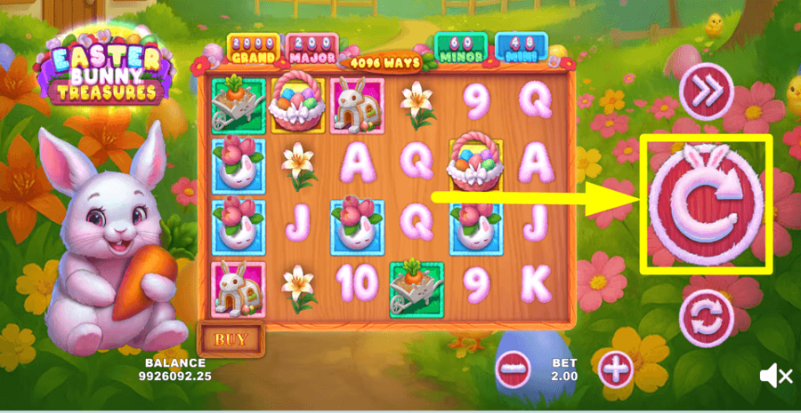 Easter Bunny Treasures Spin Button