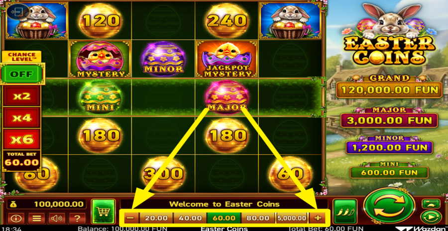 Easter Coins Adjust Bet