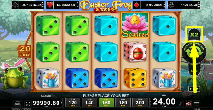 Easter Frog Dice Gamble Feature