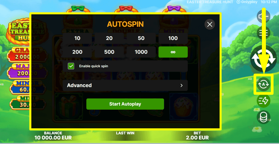 Easter Treasure Hunt Autoplay Feature