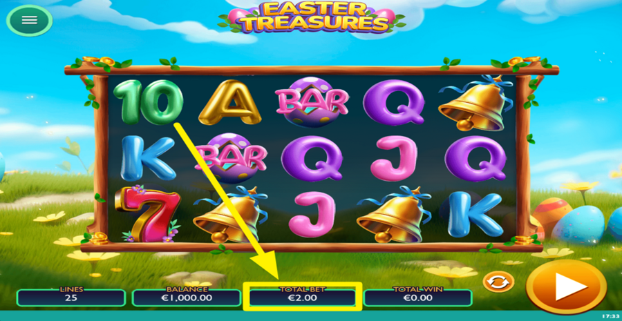 Easter Treasures Adjust Bet