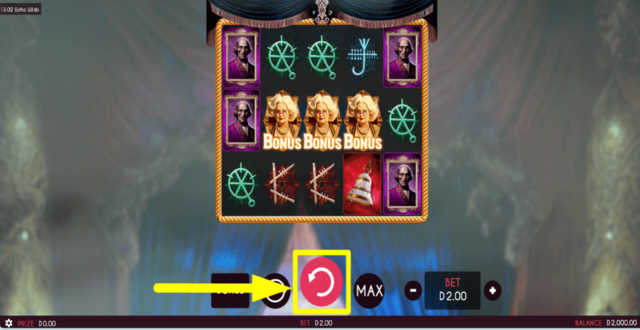 Echo Wilds Spin Button