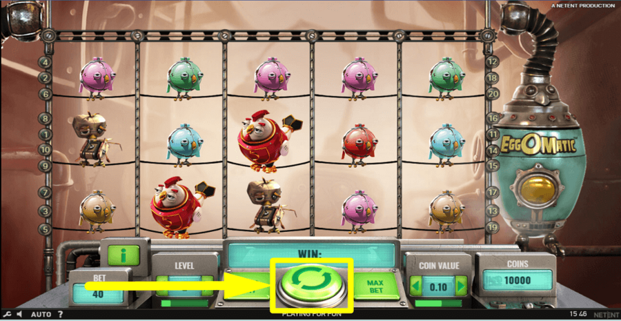 Eggomatic Spin Button