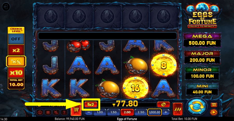 Eggs Of Fortune Gamble Feature