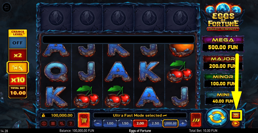 Eggs Of Fortune Turbo Feature