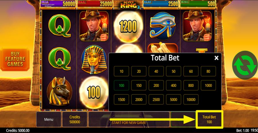 Egypt King 2 Adjust Bet