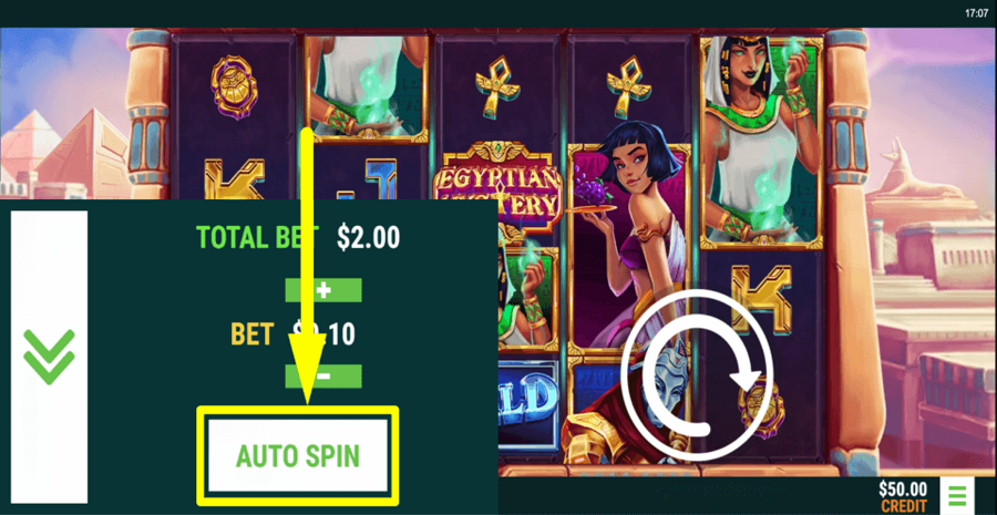 Egyptian Mystery Autoplay Feature
