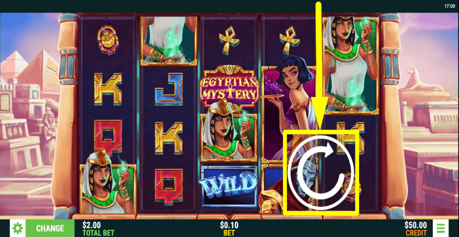 Egyptian Mystery Spin Button