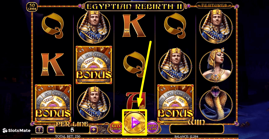 Egyptian Rebirth 2 Spin