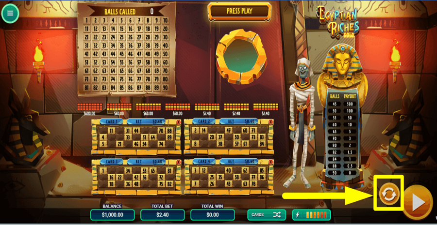 Egyptian Riches Gold Autoplay Feature