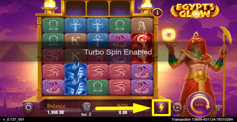 Egypts Glow Turbo Feature