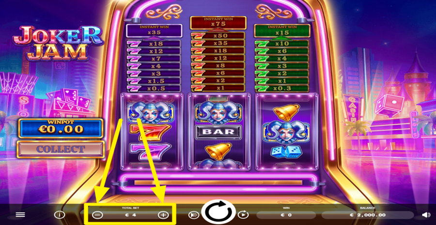 Ela Games Joker Jam Adjust Bet