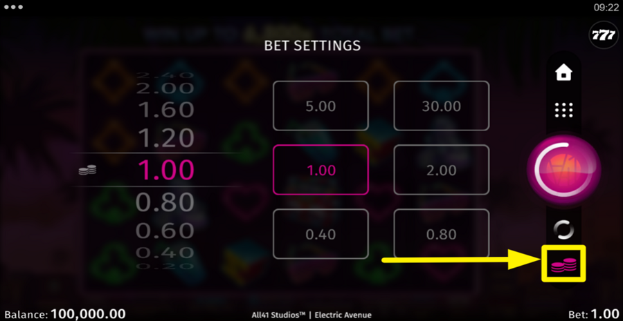 Electric Avenue Adjust Bet