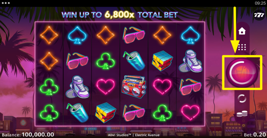 Electric Avenue Spin Button