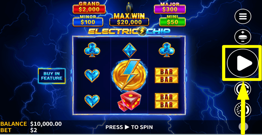 Electric Chip Spin Button
