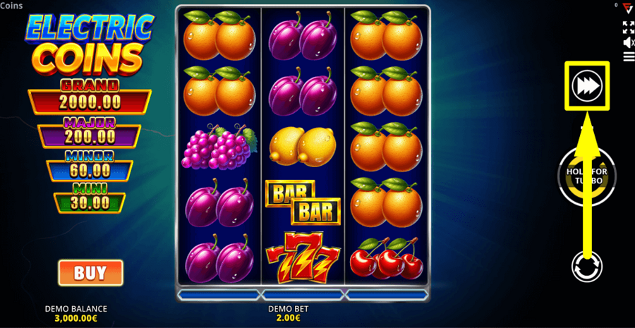 Electric Coins Ultimate Running Wins Turbo Feature