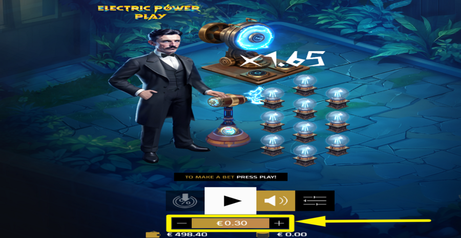 Electric Power Play Adjust Bet