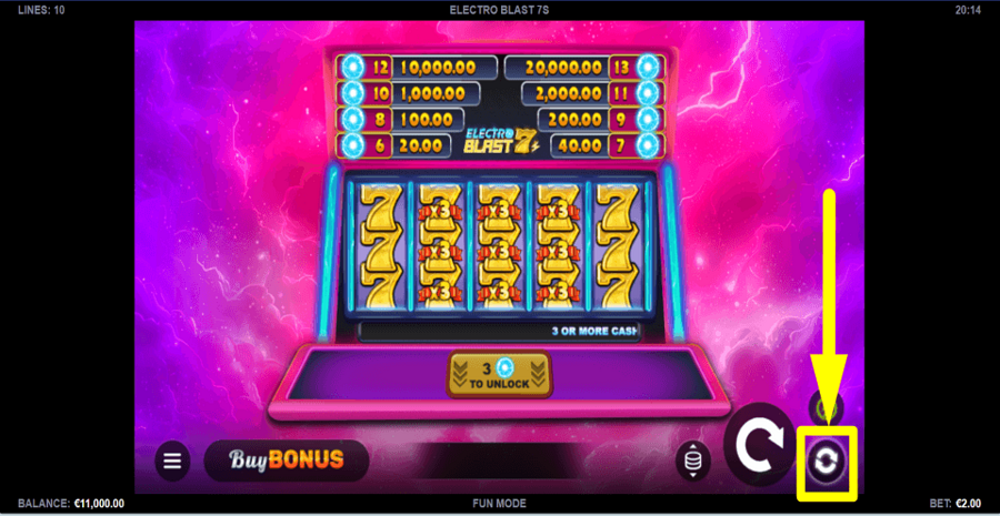 Electro Blast 7s Autoplay Feature