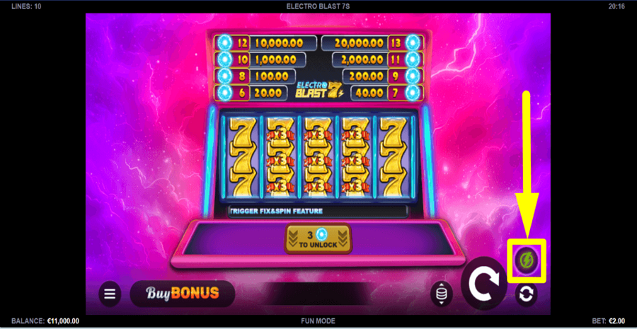 Electro Blast 7s Turbo Feature