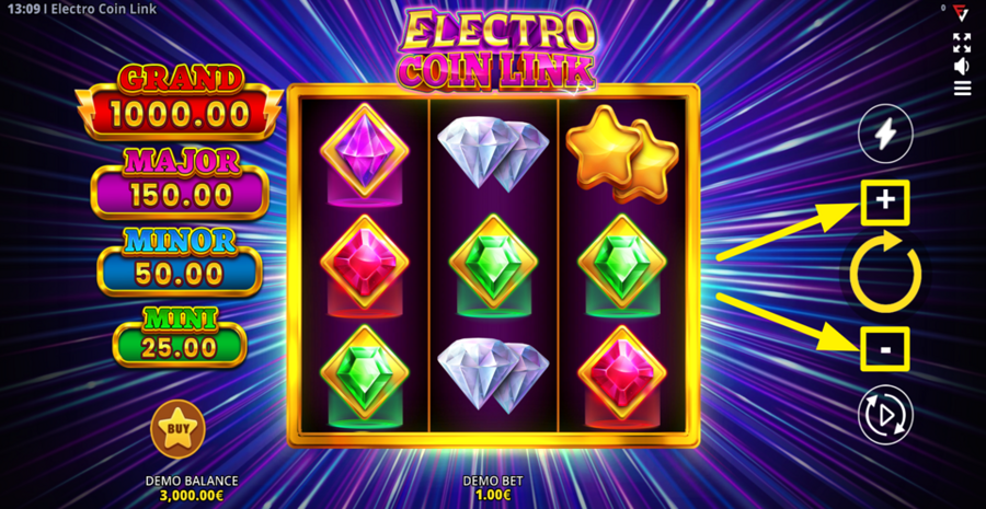 Electro Coin Link Adjust Bet