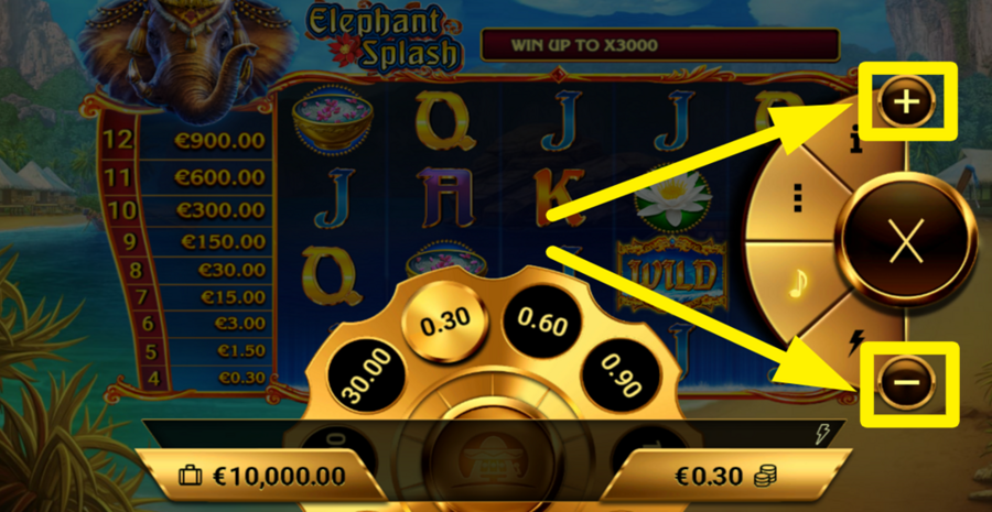 Elephant Splash Adjust Bet